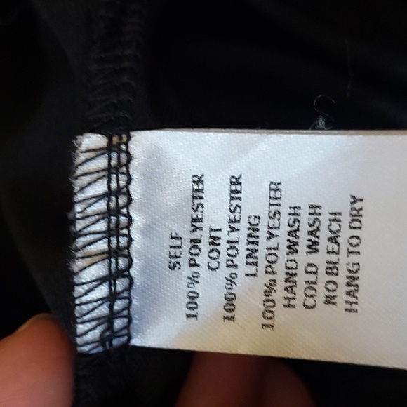 Sexy Black Low Back Rhinestone Accent and Pinstripes Tulle Skirt Dress Size 1XL - Picture 8 of 9